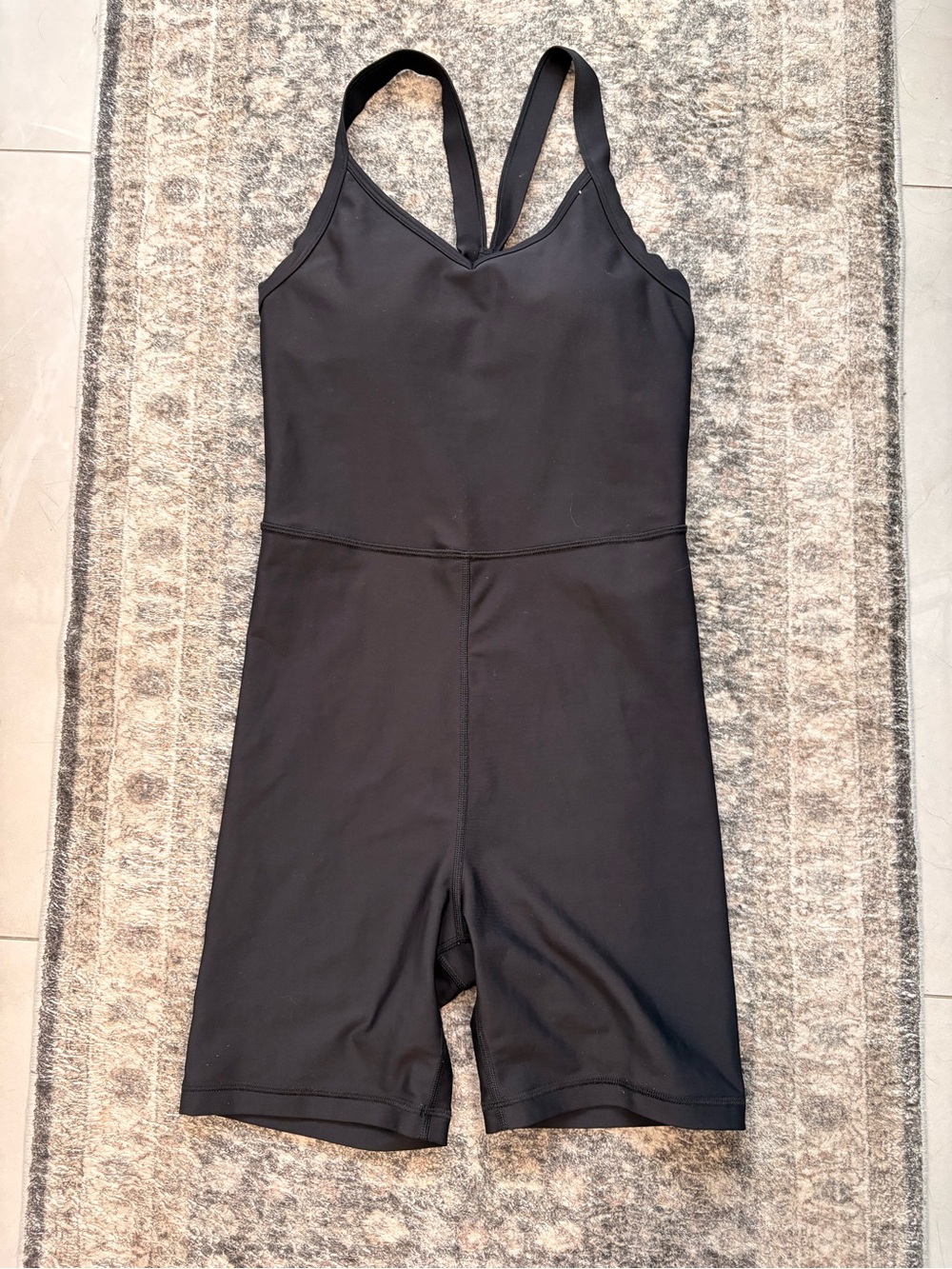 Old Navy Black Womens Crossback Athletic Romper